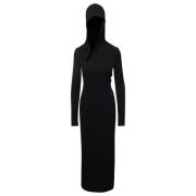 Maxi dagelijkse jurk Versace , Black , Dames