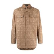 Techno Blouson Overhemden Versace , Brown , Heren