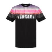 Bedrukt T-shirt Versace , Black , Heren