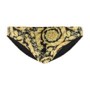 Barocco Print Zwembroek Versace , Yellow , Heren