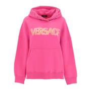 Fucsia Oversize Sweatshirt Versace , Pink , Dames