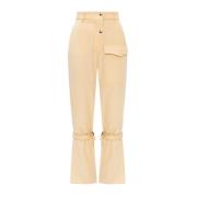 Wollen broek Victoria Beckham , Yellow , Dames