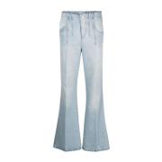 Versleten Flared Jeans in Lichtblauw Victoria Beckham , Blue , Dames