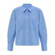 Shirt van biologisch katoen Victoria Beckham , Blue , Dames