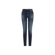 Super Skinny Mile High Jeans Armani Exchange , Blue , Dames