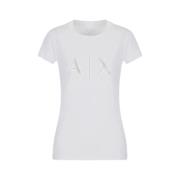 Stijlvolle Slim Fit T-Shirt Armani Exchange , White , Dames