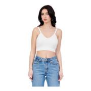 Mouwloze Top Armani Exchange , White , Dames