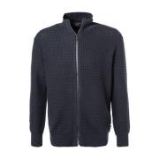 Blauwe Trui met Hoge Kraag en Bouclé Detail Armani Exchange , Blue , H...