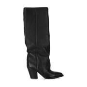 Zwarte Nappa Leren Eden Laars ASH , Black , Dames