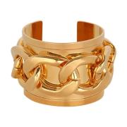 Brass chain cuff bracelet Balmain , Yellow , Dames