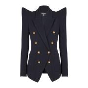 8-button structured jacket Balmain , Blue , Dames