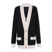 Cashmere vest met logo Balmain , Black , Dames