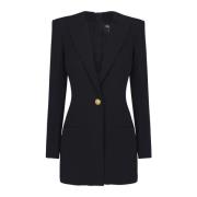 Op maat gemaakte jurk van graan de poudre Balmain , Black , Dames