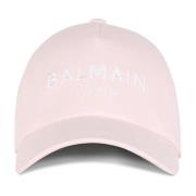 Katoenen pet met logo Balmain , Pink , Dames