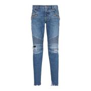 Slim-fit katoenen jeans Balmain , Blue , Heren