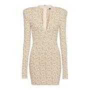 Short Dresses Balmain , Beige , Dames