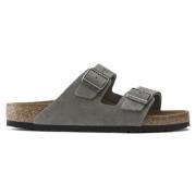 Arizona Nu Desert Buck Whale Grey Sandalen Birkenstock , Gray , Heren