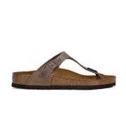 Gizeh Bruine Geoliede Sandalen Birkenstock , Brown , Heren