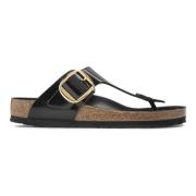 Damessandalen Birkenstock Gizeh Big Buckle Natural Leather Patent Larg...