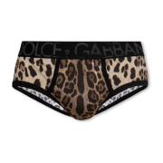 Luipaardprint slipjes Dolce & Gabbana , Beige , Heren