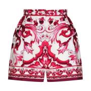 Hoge Taille Fuchsia Shorts Dolce & Gabbana , Pink , Dames
