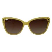 Gele Acetaat Frame Sterren Zonnebril Dolce & Gabbana , Yellow , Dames