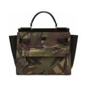 Grote Sicily 62 Camouflage Tote Tas Dolce & Gabbana , Black , Dames