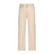 Heren Straight Jeans Collectie Dolce & Gabbana , Beige , Heren