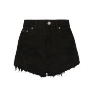 Trendy Distressed Denim Shorts Dolce & Gabbana , Black , Dames