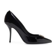 Patentleren pumps met DG-logo Dolce & Gabbana , Black , Dames