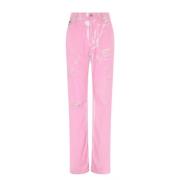 Roze Distressed-Detail Denim Jeans Dolce & Gabbana , Pink , Dames