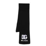Luxe Gebreide Sjaal voor de Winter Dolce & Gabbana , Black , Unisex
