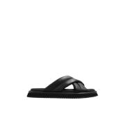 Slippers met logo Dolce & Gabbana , Black , Heren