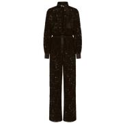 Zijden Jumpsuit met Kant Dolce & Gabbana , Black , Dames