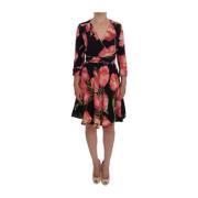 Tulip Print Shift Jurk Dolce & Gabbana , Multicolor , Dames