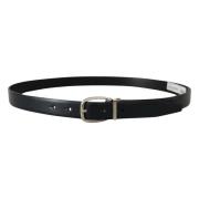 Zwart Leren Formeel Zilveren Metalen Gesp Riem Dolce & Gabbana , Black...