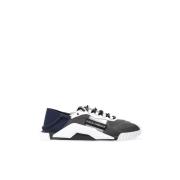 Witte Logo-Geplakte Sneakers Dolce & Gabbana , Gray , Heren