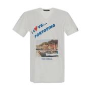 Portofino Liefde T-shirt Dolce & Gabbana , White , Heren