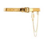 Gouden leren Riem - 2 cm hoogte Dolce & Gabbana , Yellow , Dames