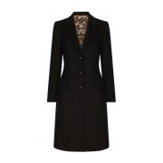 Single-Breasted Coat, N0000 Cappotto Dolce & Gabbana , Black , Dames