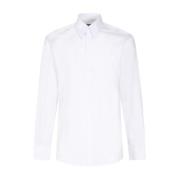 Witte Katoenen Elastan Overhemden Dolce & Gabbana , White , Heren