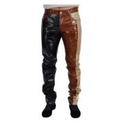 Multicolor Glanzende Slim Fit Heren Denim Jeans Dolce & Gabbana , Mult...