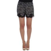 Zwart Wit Bloemen Kant Zijden Pyjamashorts Dolce & Gabbana , Black , D...