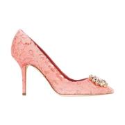 Kristallen Kant Pumps Dolce & Gabbana , Pink , Dames