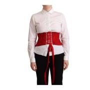 Zijden Rode Korsetriem Top Dolce & Gabbana , Red , Dames