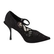 Elegante Kant Kristalhak Pumps Dolce & Gabbana , Black , Dames