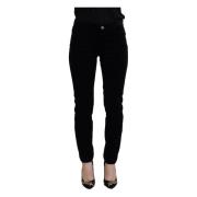 Zwarte Katoenen Skinny Jeans met Middelhoge Taille Dolce & Gabbana , B...