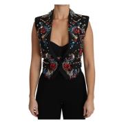 Betoverende Sicilië Kristallen Vest Dolce & Gabbana , Black , Dames