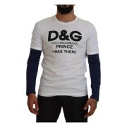 Witte DG Prince Crew Neck Sweater Dolce & Gabbana , White , Heren