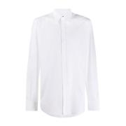 Witte DG Logo Print Overhemd Dolce & Gabbana , White , Heren